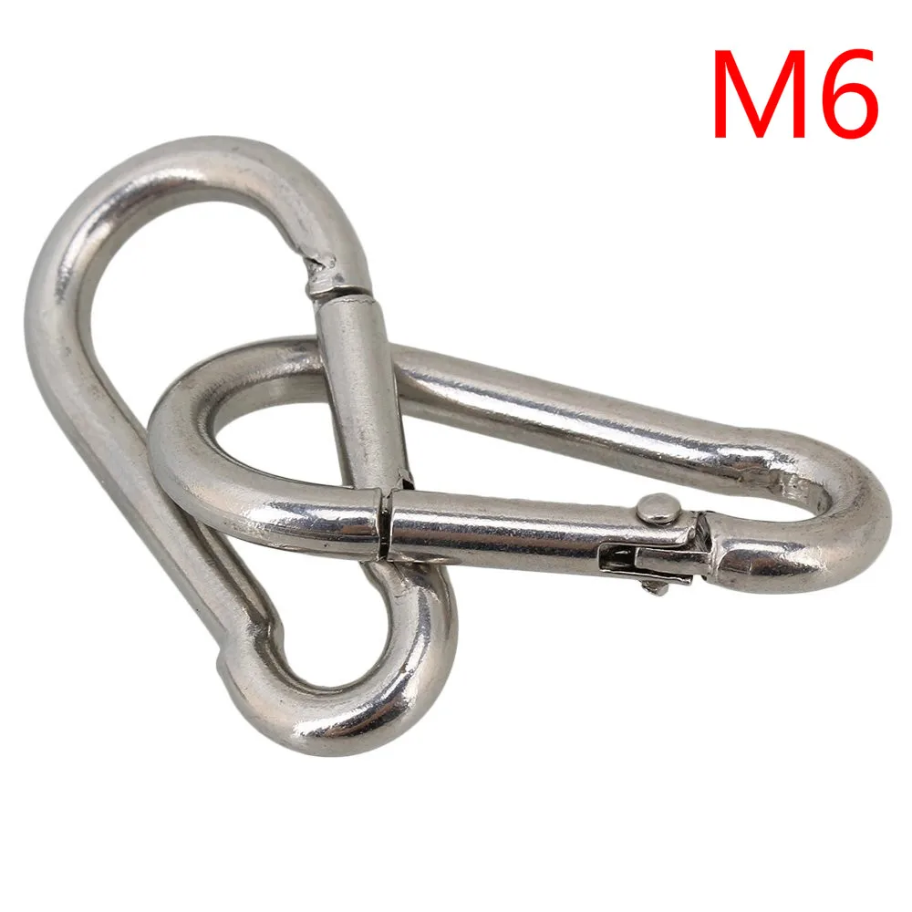 M4 M5 M6 M7 304 из нержавеющей стали многофункциональный пружинный карабин быстрый замок для цепочки кольцо крюк 25 шт. 10 шт. 5 шт