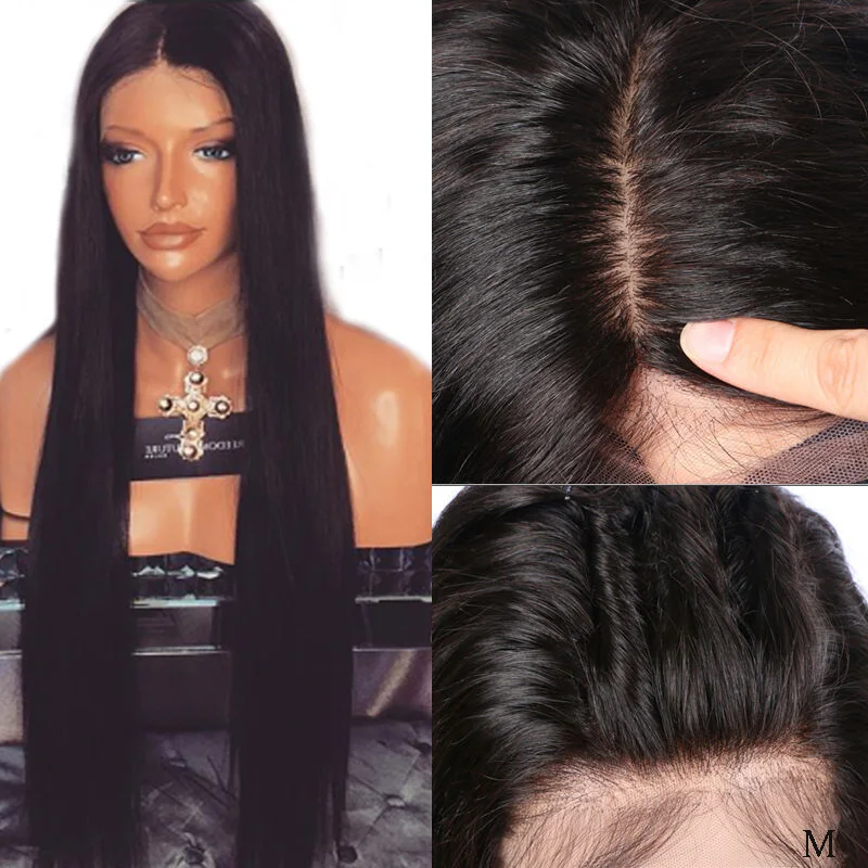 LUFFYHAIR 5*4 5 шелковая основа полностью кружевные человеческие волосы искусственные