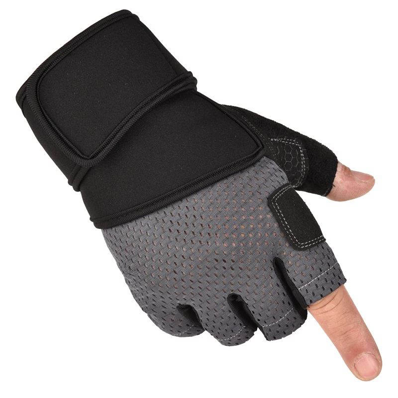 

Gym Gloves Fitness Weight Lifting Gloves Body Building Training Sports Exercise Sport Workout Glove for Men Women Black Grey