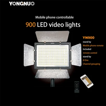 

YONGNUO YN-900 YN900 5500K Wireless LED Video Light Panel Pro LED Video Studio Light Control For Canon with DC Power Adapter