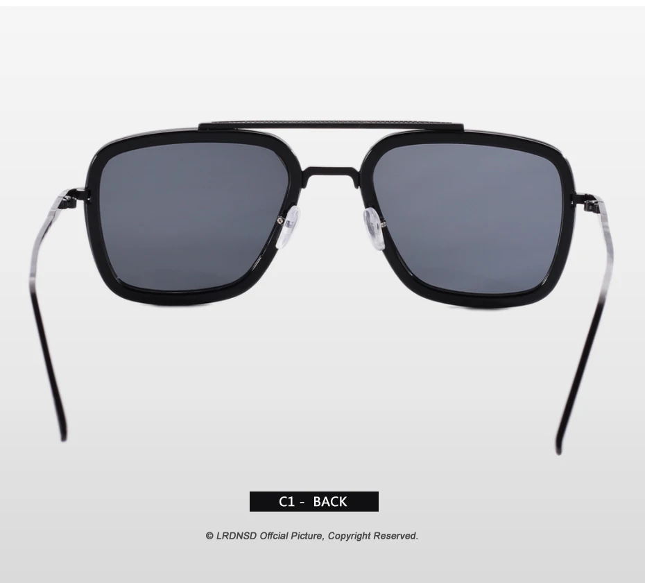 Бренд Железный человек мужские солнцезащитные очки, Ретро стиль дизайнерские солнцезащитные очки Tony Stark Oculos Masculino Gafas de Goggle