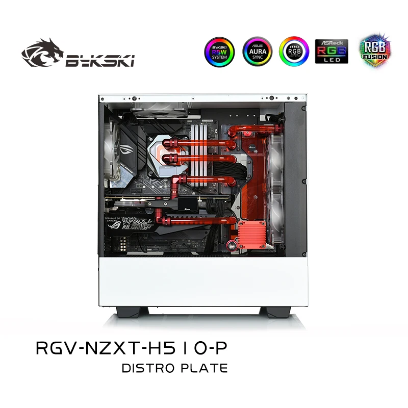 Bykski NZXT Distro Plate /Waterway Board for NZXT H9 FIow Computer  Case,ARGB Water Cooler With DDC PUMP RGV-NZXT-H9 FIow-P - AliExpress