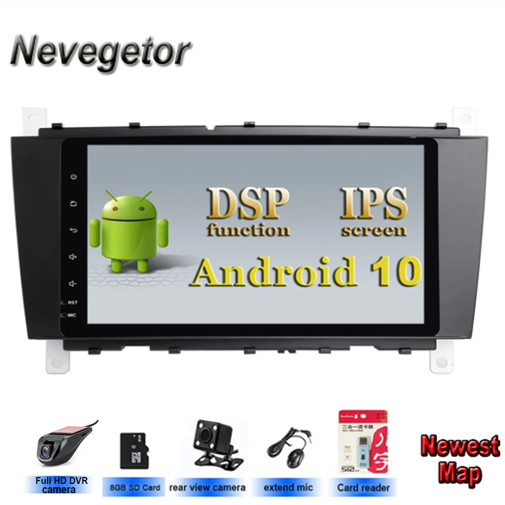 DSP IPS Android 10 автомобильное радио без DVD GPS головное устройство для Mercedes/Benz W203 W209 W219