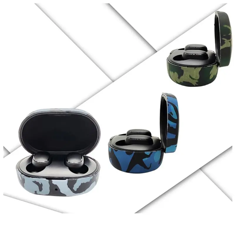 

Camouflage Protective Cover Soft Silicone Case Bag for Xiaomi Redmi AirDots Wireless Earphones Charging Box Accessories 634A