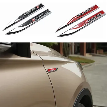 

3D Car Styling Side Wing Badge Emblem Car Sticker for Fiat Panda Bravo Punto Linea Croma 500 595