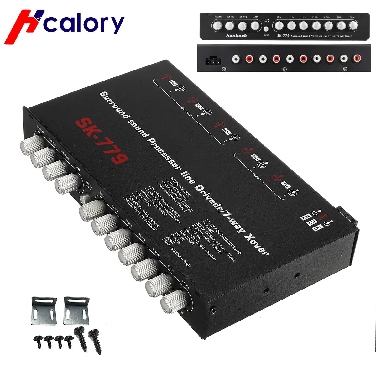 SK-779 Car Home Audio Power Amplifier 7 Channel 12V Digital Amplifer for Cars Subwoofer | Автомобили и мотоциклы