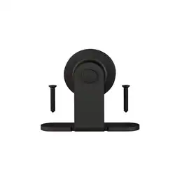 Одиночная матовая черная шероховатая отделка раздвижные двери сарая оборудование вешалка ролик, верхнее крепление стандартное колесо