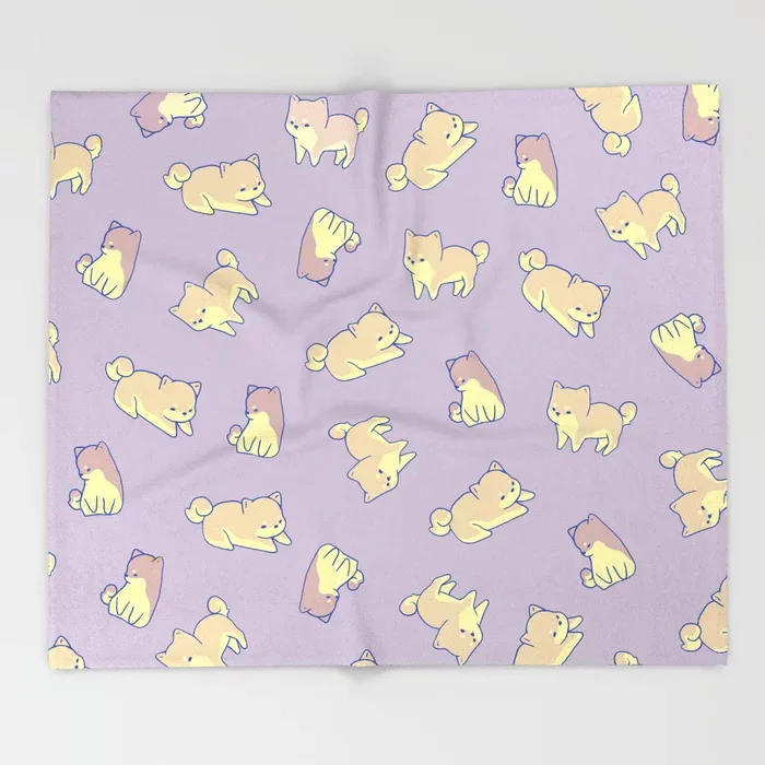 Одеяло с изображением собаки Шиба-ину для детей рождественские украшения дома |