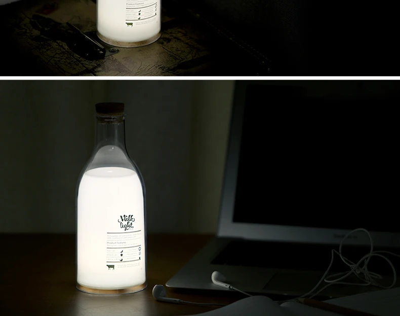 USB Перезаряжаемый светодиодный ночной Светильник для сна с молоком, детская спальня, современная домашняя, для кабинета, прикроватная лампа, креативный подарок