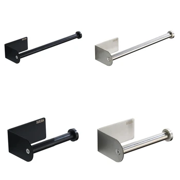 

Self Adhesive Toilet Paper Holder - Bathroom Toilet Paper Holder Stand no Drilling Stainless Steel Brushed