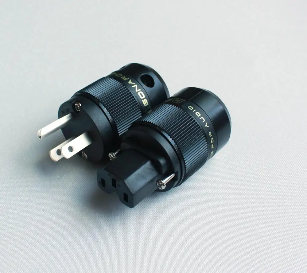 SONARQUEST высокое из искусственного шелка с серебряным покрытием Мощность Plug& IEC разъем для Hi-Fi аудиоусилитель