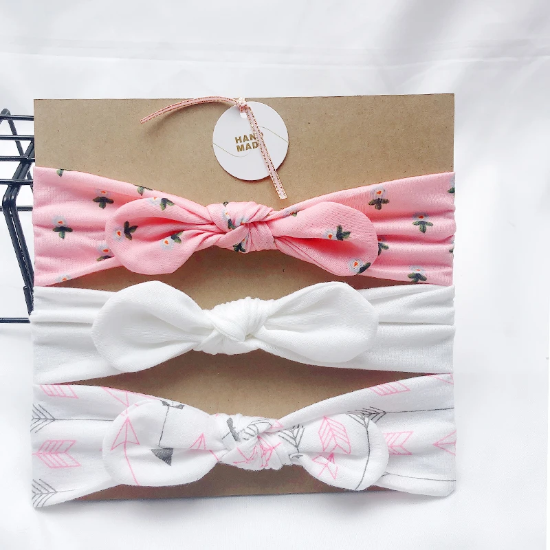 Children's Finger Toothbrush 3pcs/Lot New Desgin Headband For Girls Cute Rabbit Ears Headbands Soft Stretch Knit Hair Bands Baby Hair Accessories Baby Accessories discount