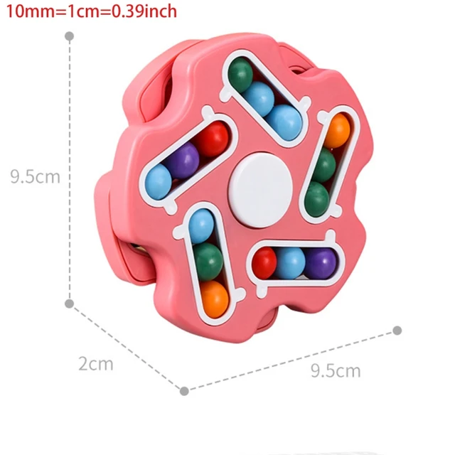Children Toy Anti-Stress Rotating Magic Bean Cube Fingertip Fidget Adults Kids Stress Relief Toy Fun Education Breakthrough Game 6