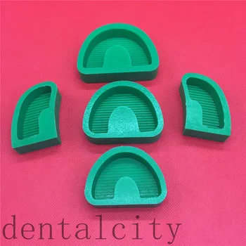 

5pcs Dental Lab Tools Silicone Rubber Base Moulds Plaster Gypsum Carving Model Former Base Molds With/Without Tonguel
