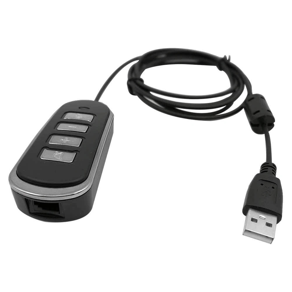 Adapter Cable With Control Box Indicator Light Accessories For Audio Headphone Convertor Crystal Head RJ9 To USB Conversion Line
