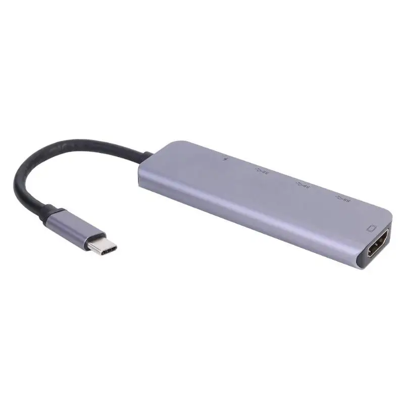 5 в 1 TYPE-C концентратор USB-C для 4K30Hz HDMI USB TYPE-C 60W адаптер