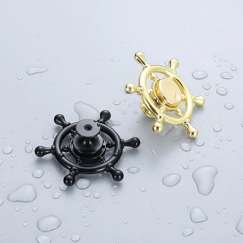 

Simple Furniture Wardrobe Cabinet Pull Single Hole Rotation Handle Black Knobs Gyro with Sheet Kitchen Drawer Closet Handles