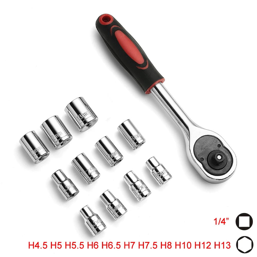 Krachtige 1/4 "Mini Llave De Trinquete De 72 Dient Llave De Doble Extremo 25mm Punta De Dtornillador Phillips Torx Ranurada Llave De Tubo De 1/4" - AliExprs 1420
