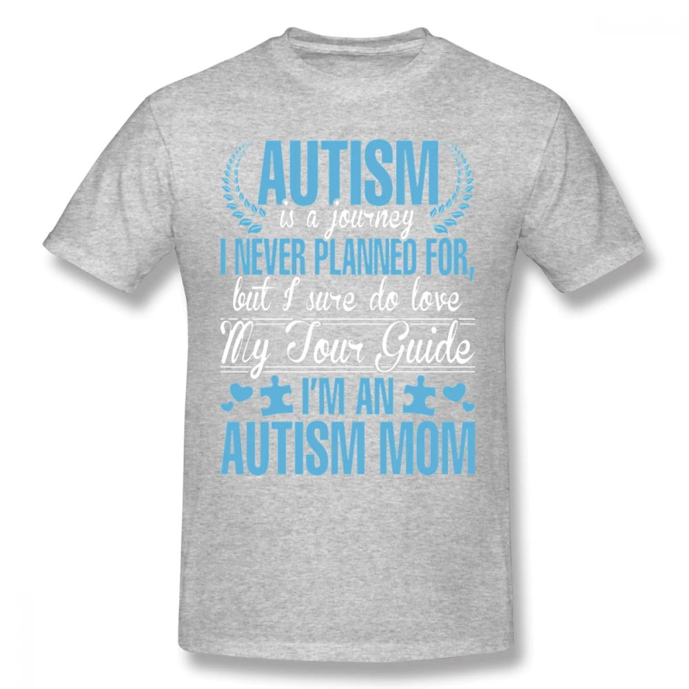Autism T Shirt Autism Is Journey I Never Planned For But I Sure Do Love My Tour Guide I M An Autism Mom T-Shirt Basic Tee Shirt