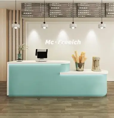 Paint front desk, kindergarten bar counter, early education center reception desk, simple beauty salon cashier counter