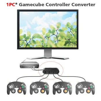 

3 In 1 PC Durable Bedroom Gamecube Controller Converter For Switch Game Console Home Mini 4 Port USB To U Entertainment