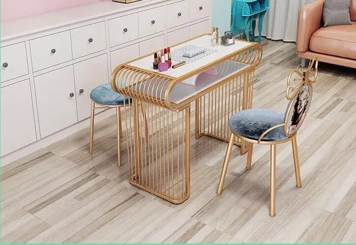 Manicure table and chair net red manicure station
