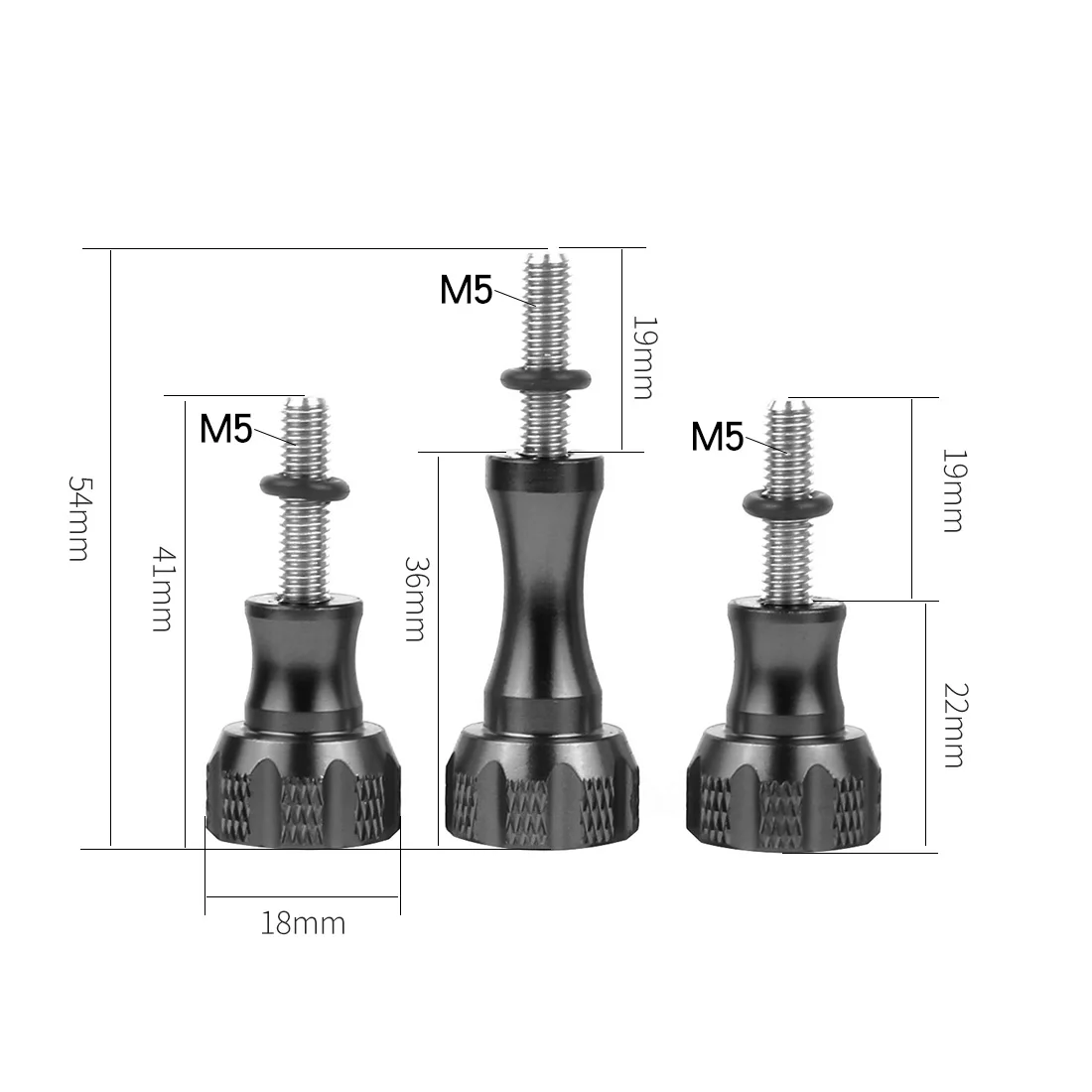 BGNing 3 шт./компл. M5 винт из алюминиевого сплава гайка ручка болт CNC крепление для GoPro