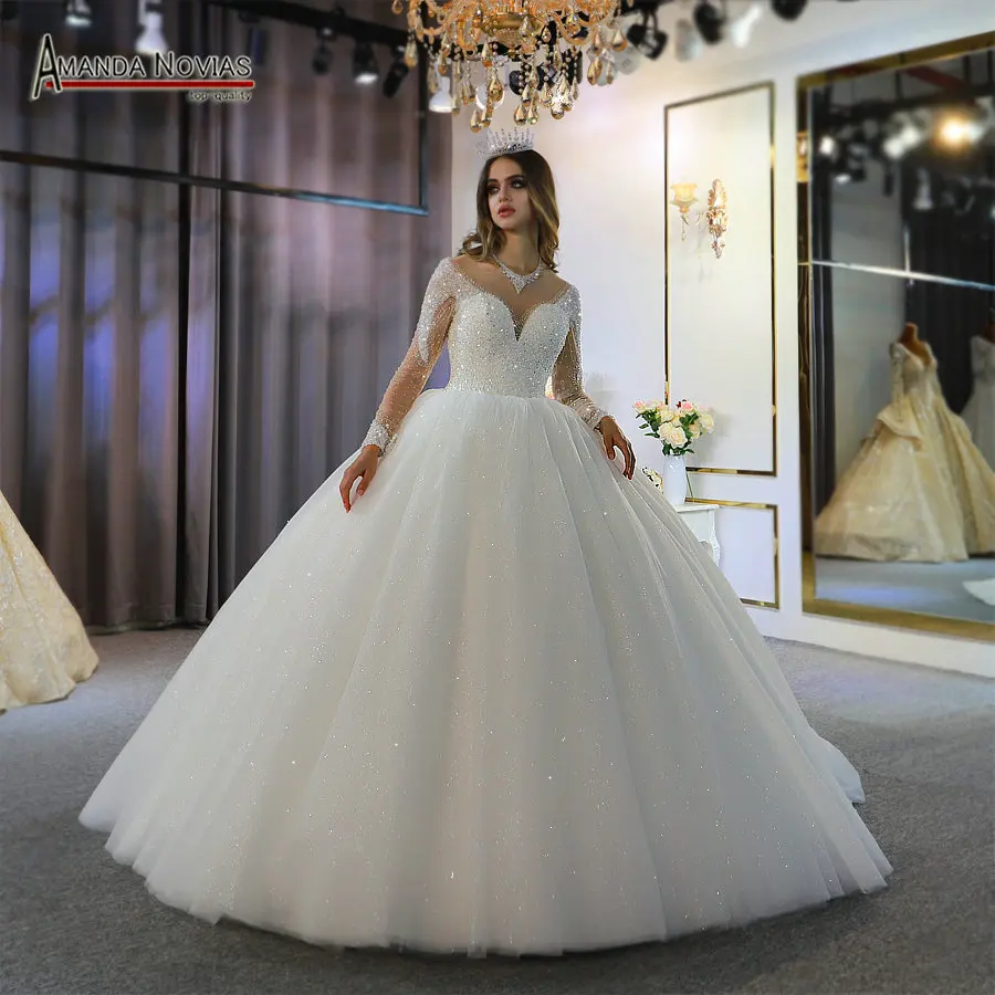 Robe De Mariee Длинное Пышное свадебное платье с бусинами бальное 2022 | Свадьбы и