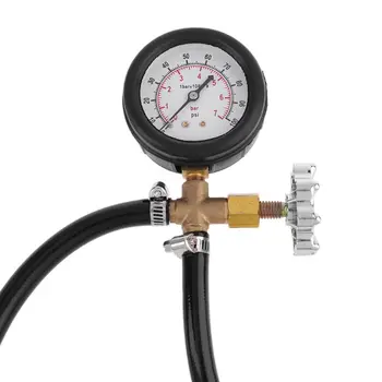 

Quick Connected Fuel Injection Pump Pressure Gauge Tester w Valve 0-100PSI 7BAR U1JB