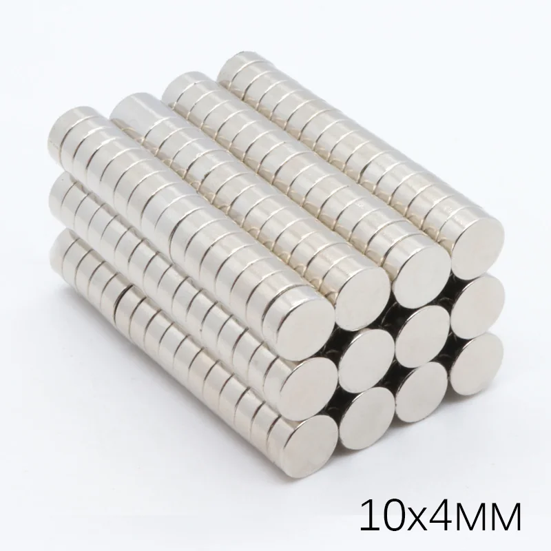 50 шт. 10x4 мм NdFeB супер сильный прилипающий Неодимовый магниты N35 постоянный магнит