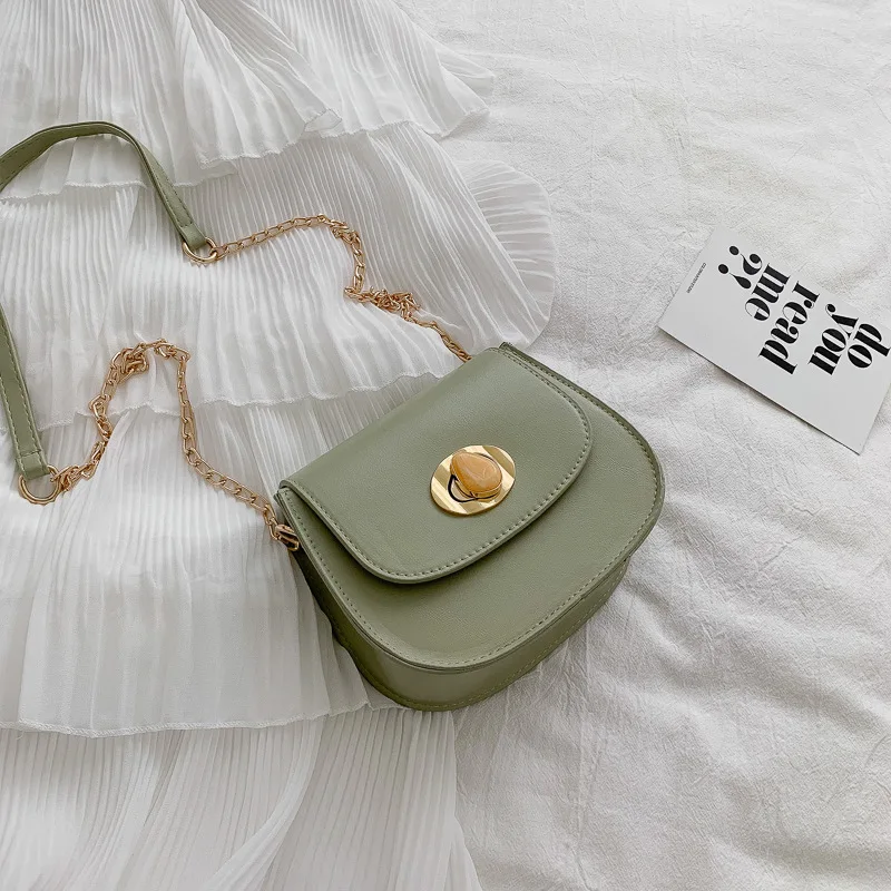 

2019 Summer New Style Ic6 Bag WOMEN'S Fashion Handbag Versatile INS Saddle Chain Shell Shoulder Bag