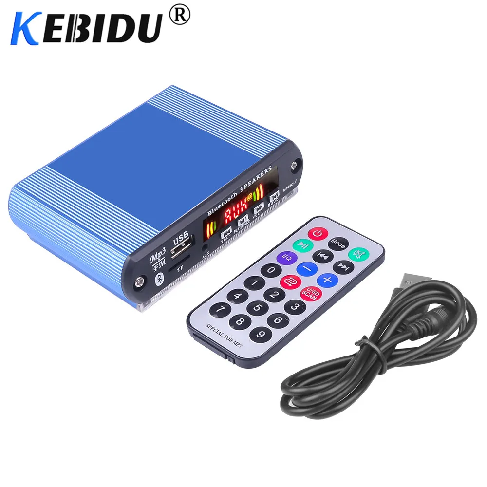 Kebidu DIY Bluetooth MP3 декодер плата модуль 5 в 12 В USB TF FM радио беспроводной плеер с
