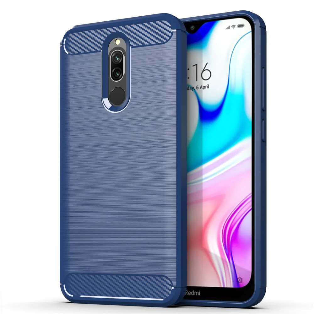 Чехол для телефона для Xiaomi Redmi 8, чехол, силиконовый чехол, бампер, чехол из углеродного волокна для Xiaomi Redmi 8A 8 A, чехол, мягкий ТПУ, чехол