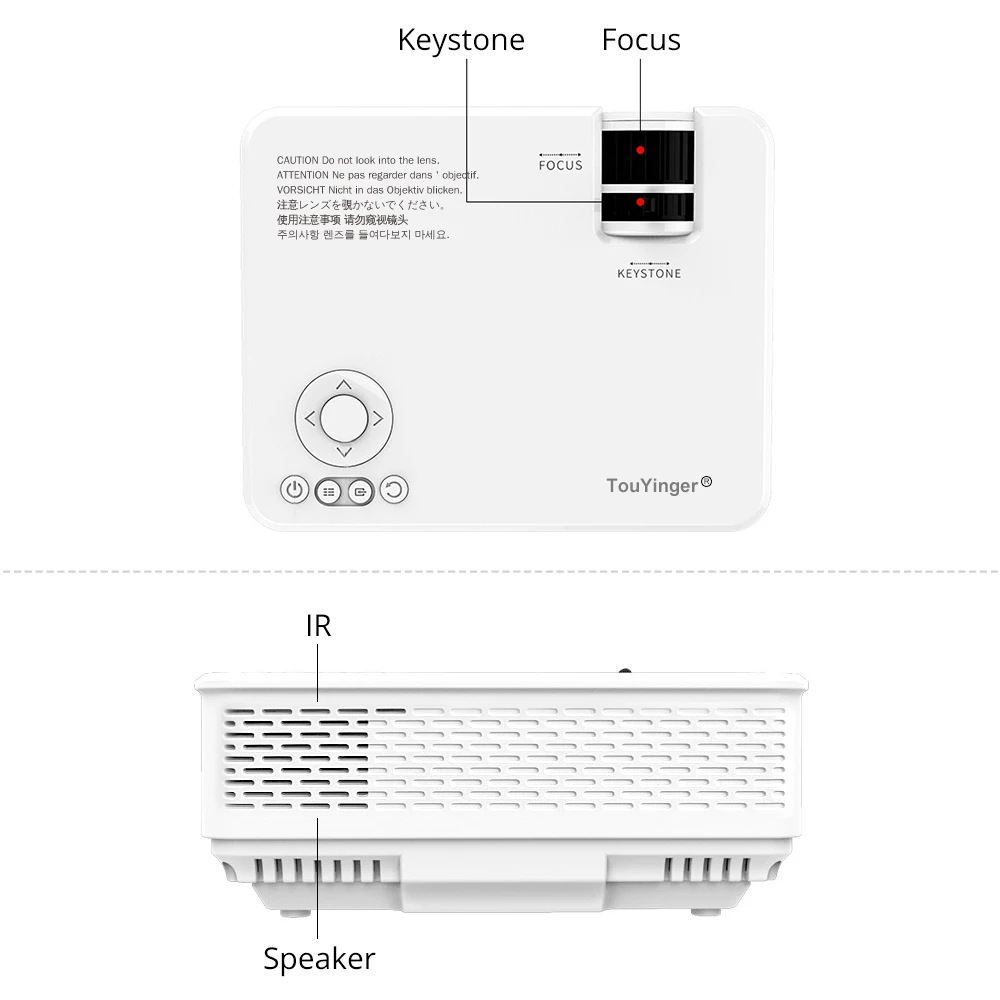 TouYinger M4 Mini LED projector support Full HD video beamer for Home Cinema theater Pico movie projectors Media Player portatil