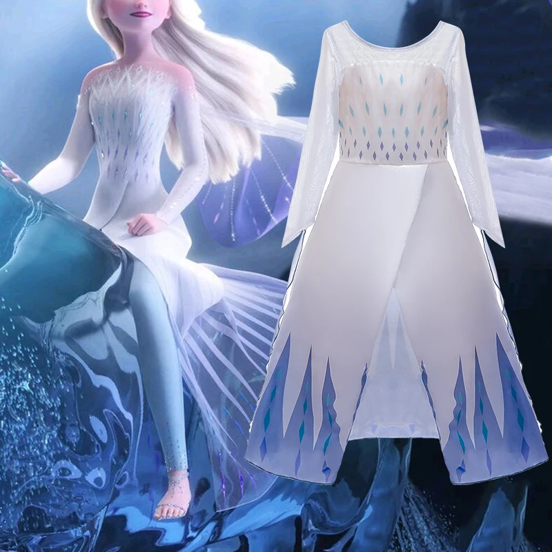 2020 Summer Girls Dress Anna Elsa 2 Cosplay Costume For Kids Halloween Princess Fancy Children Gowns Vestidos Infantil | Детская одежда