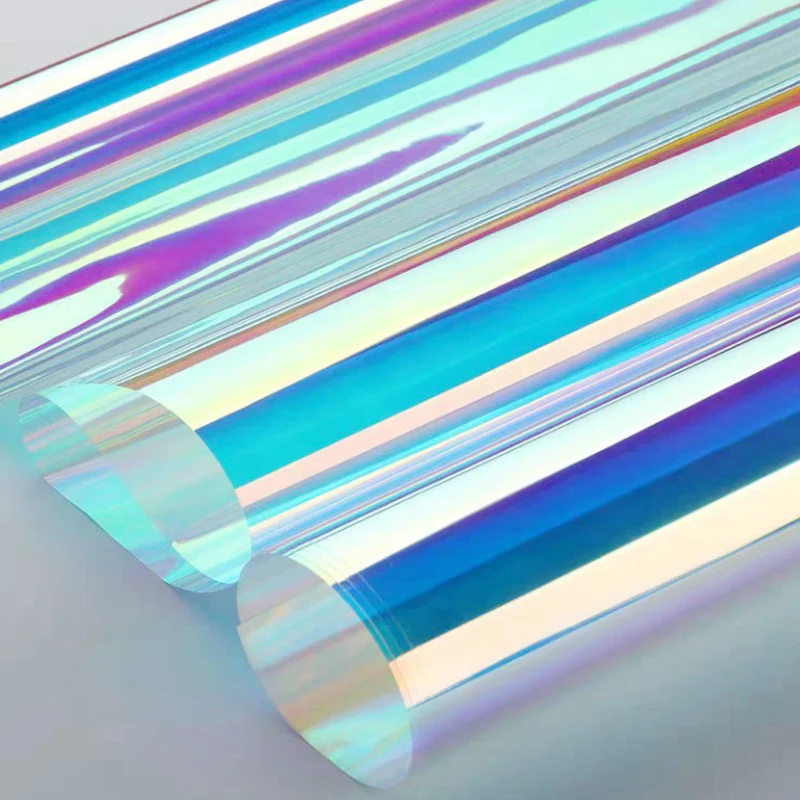 

HOHOFILM 137cmx3000cmRainbow window Film Iridescent Window Sticker for home restaurant self adhesive sticker