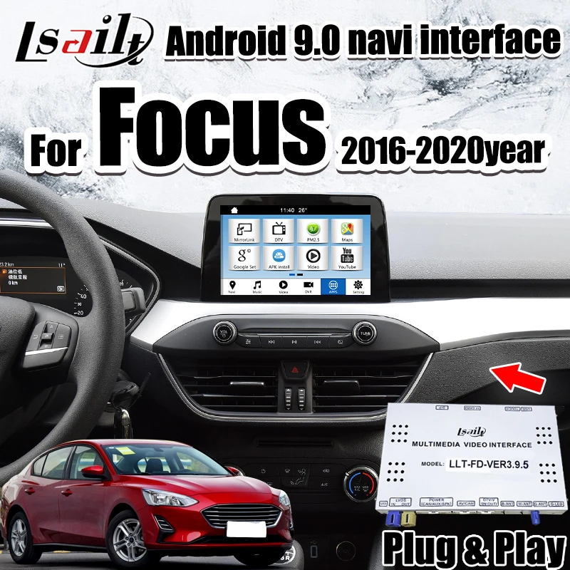 Автомобильный видеоинтерфейс Android 9 0 для Ford Focus / Taurus .. Приставка GPS навигации SYNC3 с