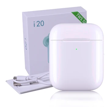 

I20 TWS Wireless Bluetooth 5.0 Earphones Touch Control Sports Sweatproof Headphone Portable Earbuds 1:1 Size Air 2 Pop Up