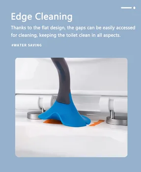 

Quick Drying Toilet Brush Flat Head Soft Bristles Brush Durable Wall-mounted Bathroom Toilet Cleaning Brush Bathroom Accessories