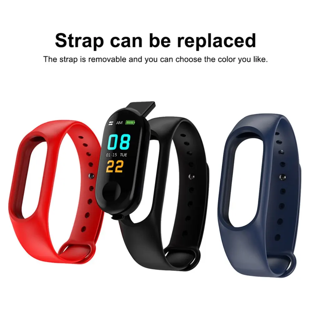 

M3/M4 Smart Bracelet Fitness Activity Tracker Heart Rate Monitor Tracker Blood Pressure Wristband Call For Iphone Xiaomi Huawei