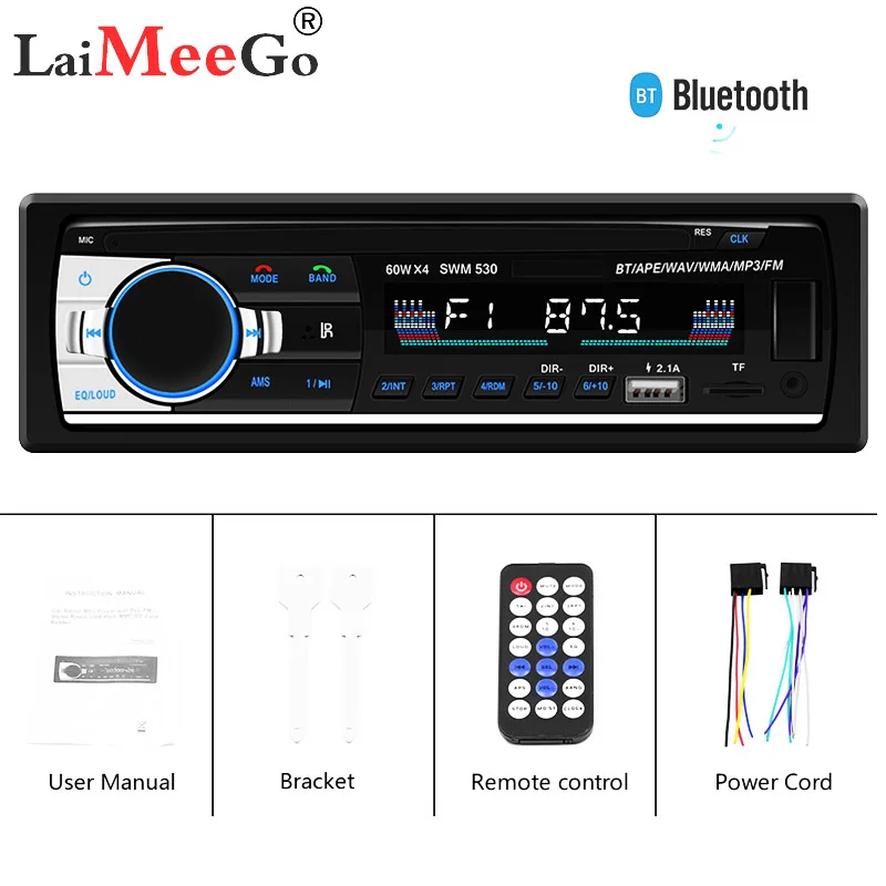 Авторадио автомобиля радио Coche Aux bluetooth FM стерео аудио MP3 приемник USB Радио Para Автоэлектроника 1din Автомобильный мультимедийный плеер