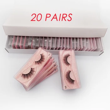 

ysdo 20 pairs wholesale eyelashes volume false eyelashes makeup eyelashes dramatic lashes fluffy mink eyelashes 3d mink eyelashe