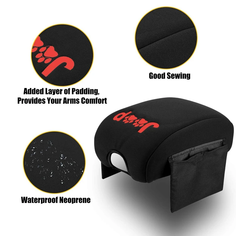 Центральная консоль подлокотник накладка с сумкой для хранения для J-e-p Wrangler JL& Unlimited Sahara Sport Rubicon- автомобильные аксессуары