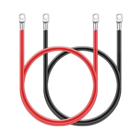 Power Adapter Extension Connection Cable Inverter Terminal 50cm Ground Cord Extend Wire Cable for Car Battery 2 Pack