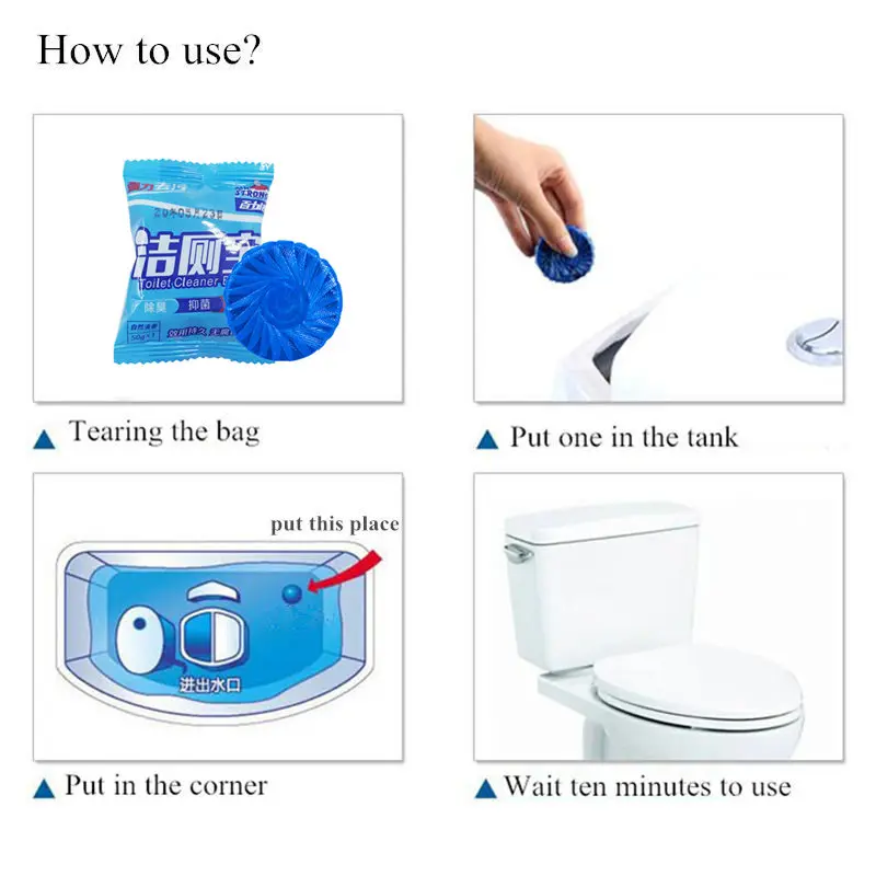 Effective Practical Toilet Blue Bubble Treasure Powerful Deodorant Cleaner Toilet Spirit Liquid House Bathroom Cleaning Liquid