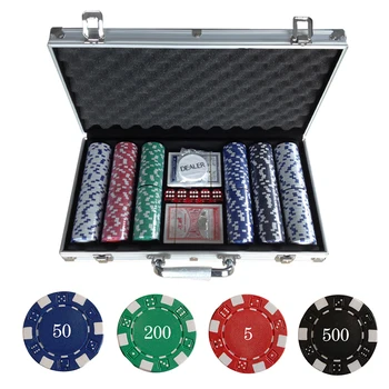 

1 Box Poker Chips Set Chips Texas Holdem Poker Aluminum Box Set Poker Chips Card Chip Coins Aluminum Box Set HWC