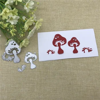 

4Pcs Mushroom Metal Cutting Dies for DIY Scrapbooking Album Paper Cards Decorative Crafts Embossing Die Cuts