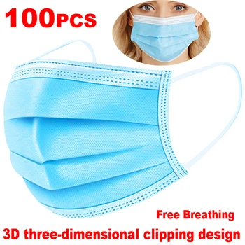 

250pcs Fast Delivery Hot Sale 3-layer Masks Face Mouth Masks Non Woven Disposable Anti-Dust Meltblown Cloth Masks Earloops Masks