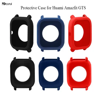 

BOORUI Protective Case for Huami Amazfit GTS Watch Shockproof Soft Silicone Shell for Amazfit GTS Cover wristband Accessories