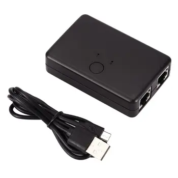 

Mini 2-Port Interface Switch Box Computer Internal and External Net Adapter No Power Supply Physical Isolation Anti-Static